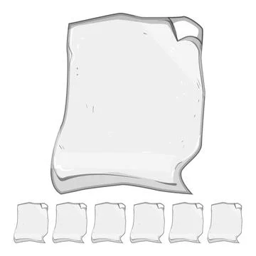 Shadow paper curl cartoon vector graphic Stock Illustration