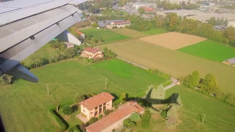 The Shadow of the Plane Over the Forest, Fields and Cities. Travel Concept. Stock Footage 223668663