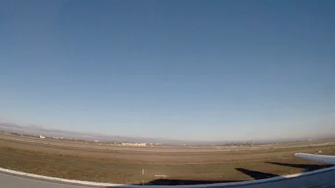 The shadow of the plane on takeoff Video stock 69906706
