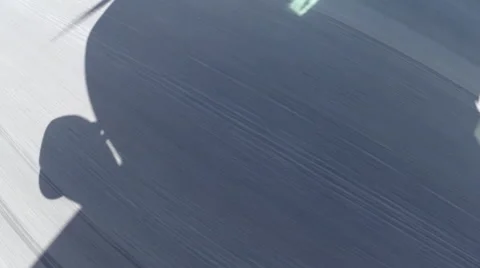 Shadow of plane taking off runway Video stock 55539804