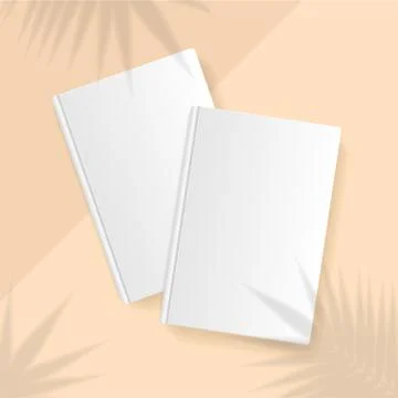 Shadow Plant Overlay Palm Leaf Effect Realistic Detailed 3d Book Cover Template Stock Illustration
