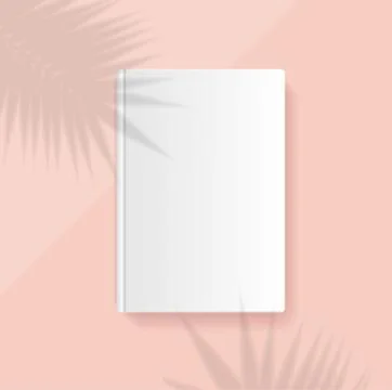 Shadow Plant Overlay Palm Leaf Effect Realistic Detailed 3d Book Cover Template Stock Illustration