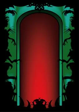 Shadow play Halloween background Stock Illustration