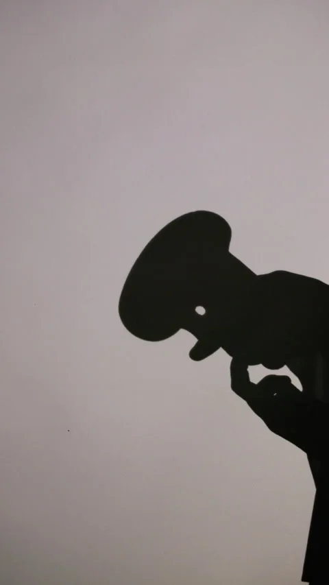 Shadow puppet theater captivating silhouette storytelling Stock Footage 276601147
