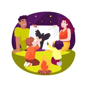 Shadow puppets isolated cartoon vector illustration. 스톡 일러스트