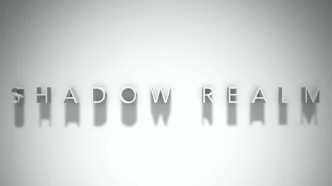 Shadow realm 3D title animation with shadows on a white background Stock Footage 297816337