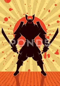 Shadow Samurai Stock Illustration