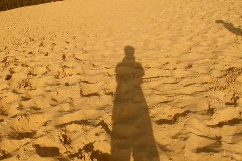 Shadow on Sand Stock Photos