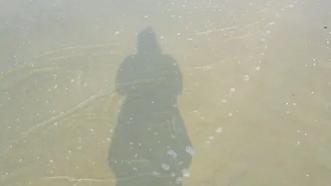 Shadow in the sea 스톡 동영상 154327721