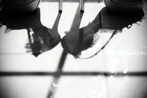 Shadow shoes Stock Photos