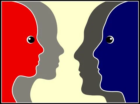 The shadow side of human nature Illustrazione stock