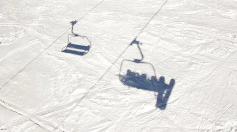 A shadow from the ski lift Stock-Footage 54364684