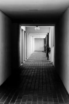 Shadow on street in France Foto stock