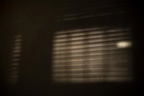 Shadow Stripes From Blinds On Wall Stock Photos
