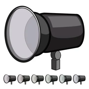 Shadow studio light cartoon vector graphic Stock Illustration
