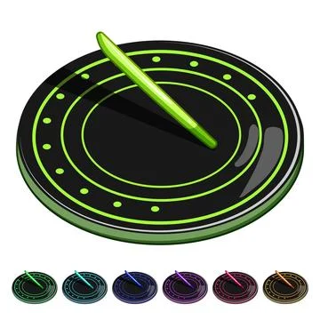 Shadow sundial cartoon vector graphic Stock Illustration