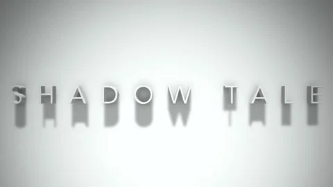 Shadow tale 3D title animation with shadows on a white background Stock Footage 297510789