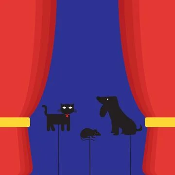 Shadow theatre Stock Illustration