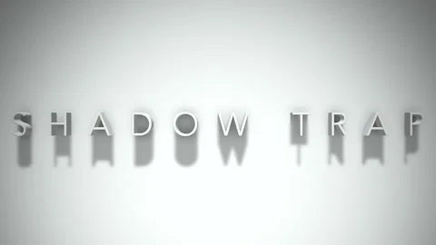 Shadow trap 3D title animation with shadows on a white background Stock Footage 297510790