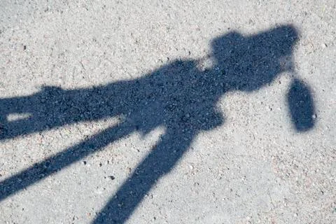Shadow of the tripod Stock Photos