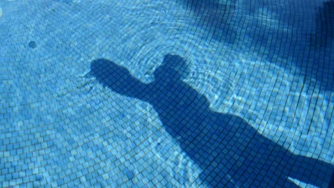 Shadow under the water Stock Footage 125980377