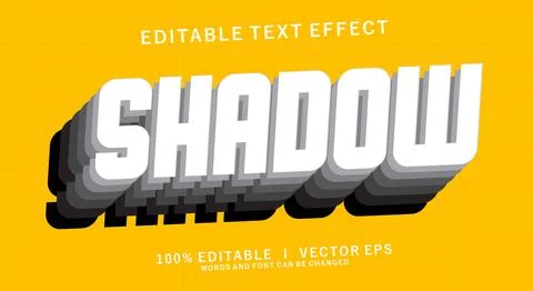 Shadow vector text effect with modern style design Stock Illustration
