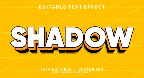 Shadow vector text effect with modern style design Stock Illustration