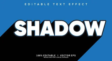 Shadow vector text effect with modern style design Stock Illustration