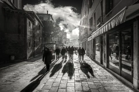 Shadow in Venezia Foto stock