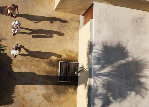 Shadow walk Stock Photos