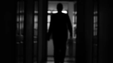 Shadow of walking man Vidéo 34298936