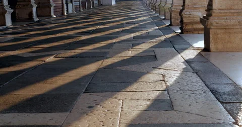 Shadow Walks by Marble Arcade in Venice  (Flat Profile) Stock Footage 53108057