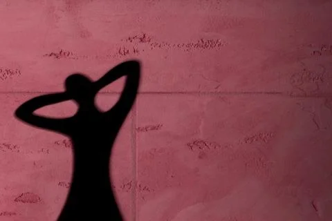 Shadow on wall 스톡 사진