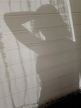 Shadow on the wall 스톡 사진