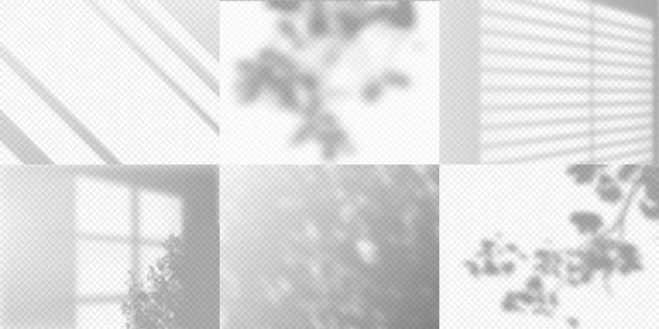 Shadow on wall, sun light from window blinds and leaves, overlay effect of Stock Illustration