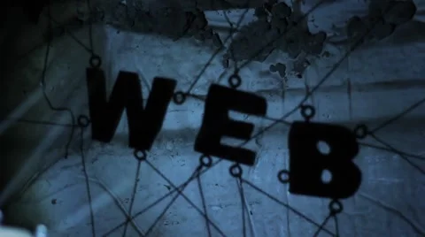 The Shadow of the Web Word. Network Video stock 55248975