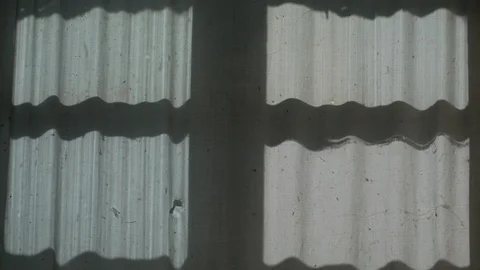 The shadow of the window and the butterfly on the curtain 1 Stock Footage 129463166