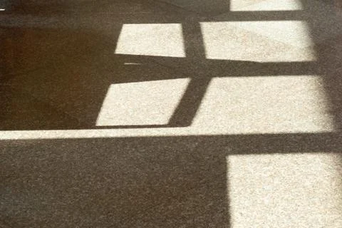 Shadow of a window on floor Stock Photos