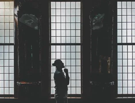 Shadow window Foto stock