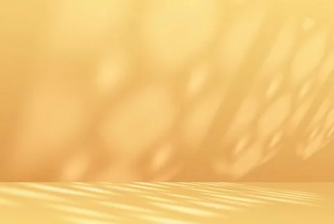 Shadow on yellow wall and floor vector illustration, sun light from decorative 스톡 일러스트