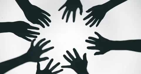 Shadow of a zombie hand on white background in slow motion Stock Footage 270521895