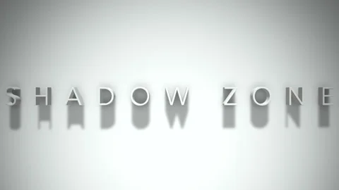 Shadow zone 3D title animation with shadows on a white background Stock Footage 297514461
