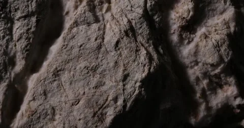 Shadowed Close-Up of a Weathered Stone Surface Video stock 286715989