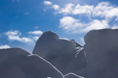 Shadowed Snow Stock Photos