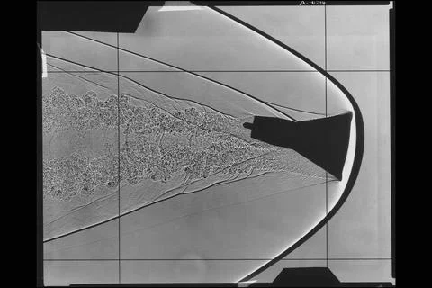 Shadowgraph Gemini capsule flight stability study Copyright: xpiemagsx pie... Stock Photos