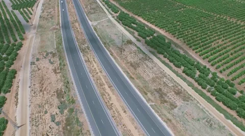 Shadowing of the long highway Stock Footage 54327218