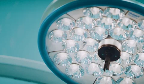 Shadowless lamp operation doctor surgery Stock Footage 125651720