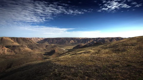 SHADOWPLAY ON BARE HILLSCAPE UHD 4K Stock Footage 45342402
