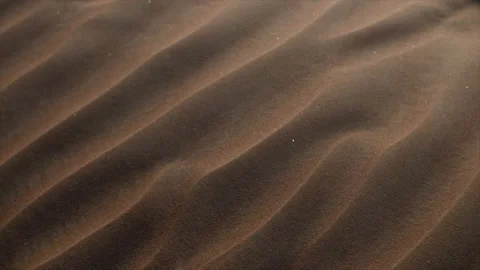 Shadows and patterns in sand in middle eastern desert landscape near Dubai Stock Footage 238907136