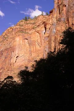 Shadows and steep cliff faces Stock Photos